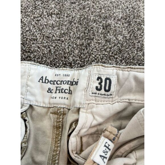 Abercrombie & Fitch Men's Cargo Shorts Size 30 Khaki - Picture 4 of 6